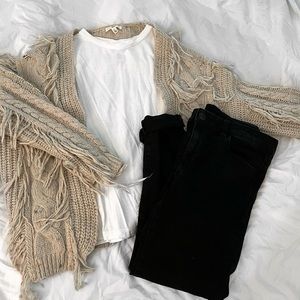 Bp Fringe Cardigan Size XS